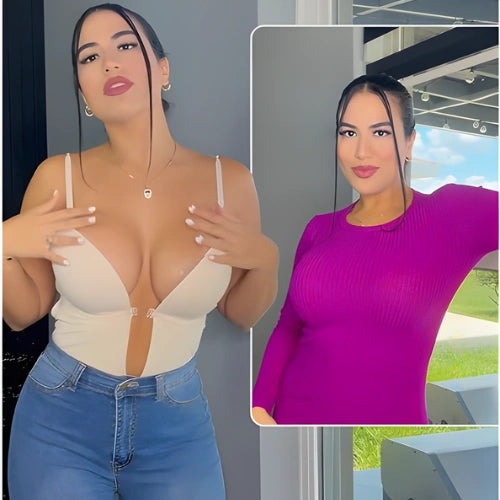 Body Moldeador con Escote + Protectores Adhesivos de Silicona de Regalo