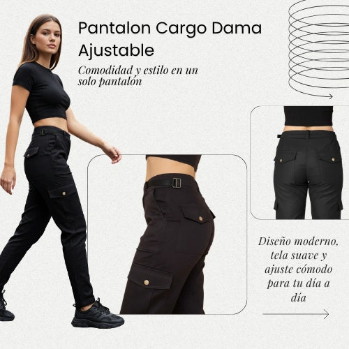 Pantalon Cargo Dama Ajustable