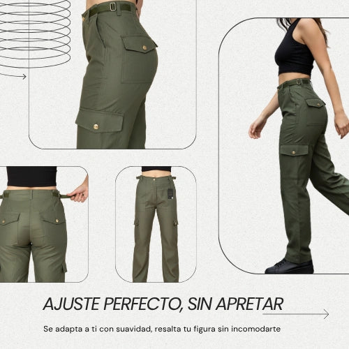 Pantalon Cargo Dama Ajustable