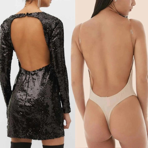 Body Moldeador con Escote + Protectores Adhesivos de Silicona de Regalo