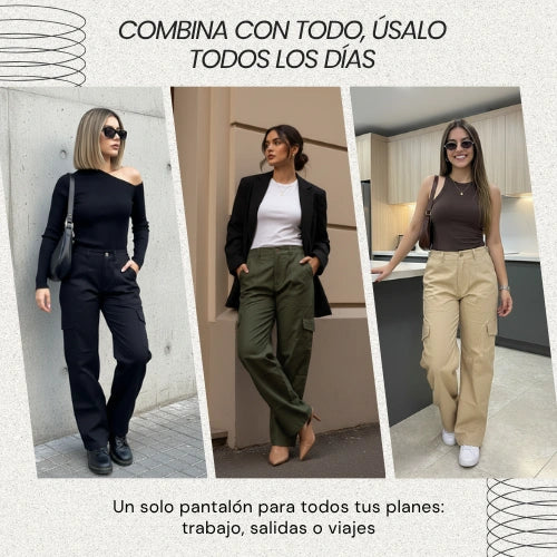 Pantalon Cargo Dama Ajustable