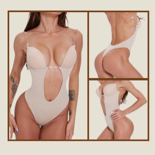 Body Moldeador con Escote + Protectores Adhesivos de Silicona de Regalo